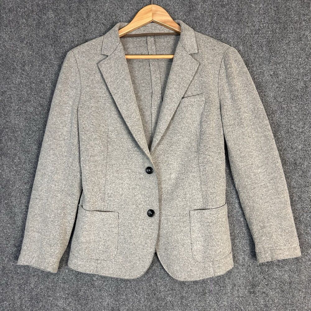 ELEVENTY Navy Elbow Patch Two Button Sports Jacket Made In Italy Womens 4 / 46